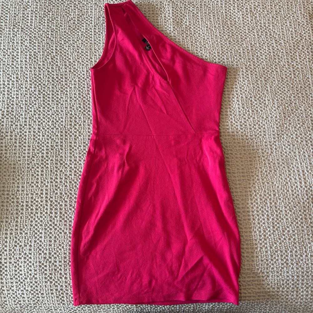 Lulus One Shoulder Cutout Dress